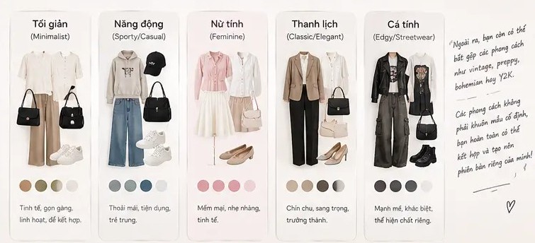 các phong cách thời trang phổ biến