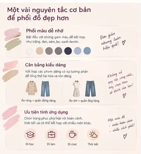 nguyên tắc phối đồ đơn giản