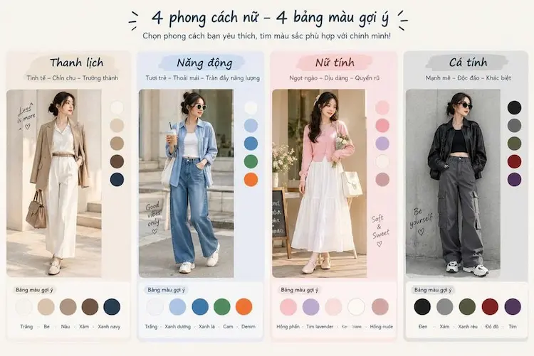 Cách phối đồ theo tone da và phong cách
