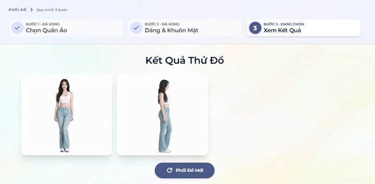 Quy trình thử quần áo bằng AI với TwistFit: Bước 3