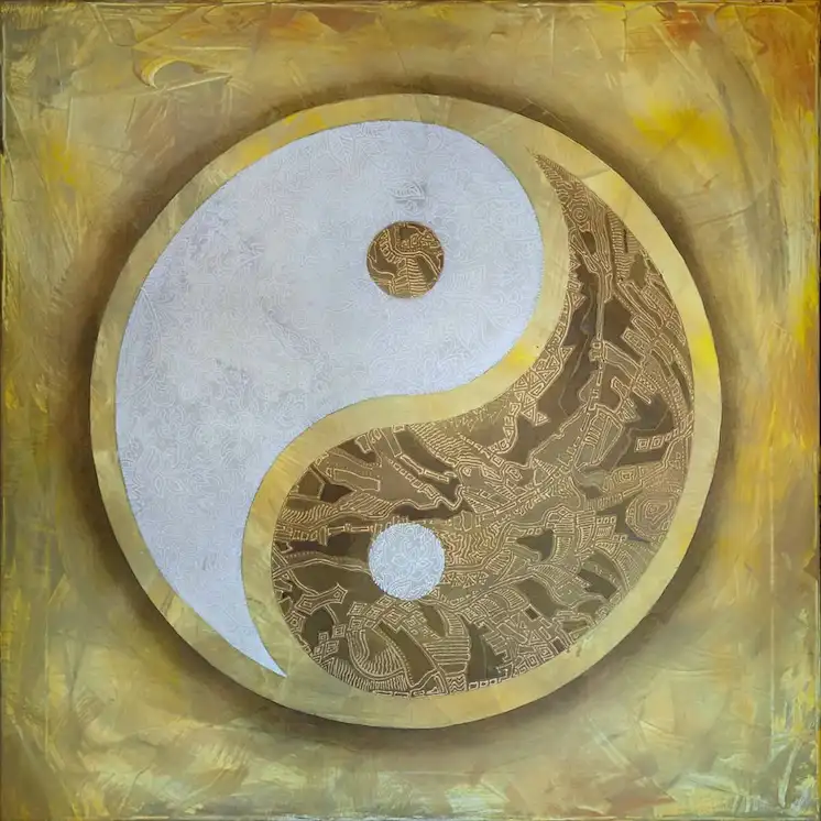 Minh hoạ vòng xoáy âm dương về phong thuỷ